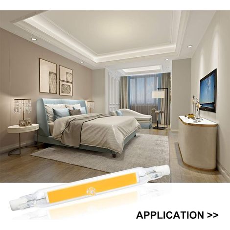 5W R7S 78MM Ampoule LED de J78 COB filament, 500 lumens 360 degrés, ampoule halogène 30W 48W 50W équivalent, parfait pour maison, cuisine, pièce, balcon, bureau, etc H593 (1/5)