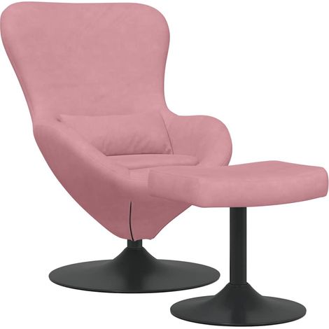 Maison Exclusive - Chaise Œuf avec Pouf Rose Velours