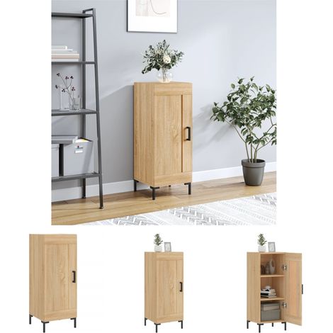 The Living Store Sideboard Sonoma-Eiche 34,5x34x90 cm Holzwerkstoff - Sideboards (1/5)