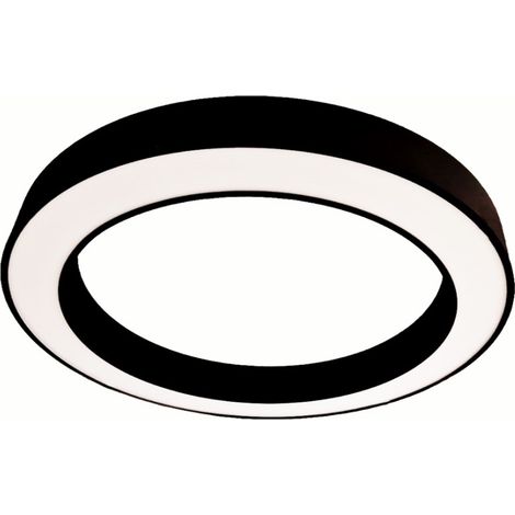 FLOR P/M - PLAFONIERA COLORE NERO A LED 3000K 3500LM 50W DIMMERABILE D.60CM (1/5)