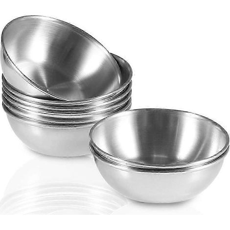 Lot de 8 mini-soucoupes rondes de 8 cm (3,2 pouces) pour sauces et condiments (1/5)