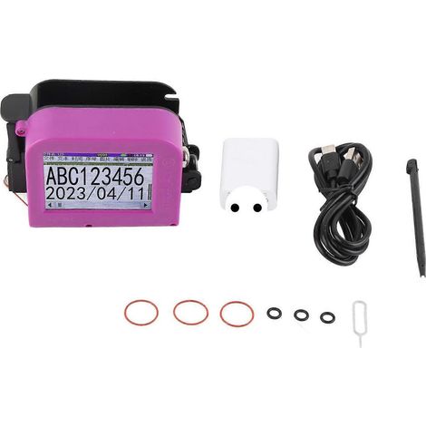 Imprimante jet d'encre portable avec écran tactile LED et encodeur jet d'encre pour étiquettes logo et date, 100–240 V, sans cartouche (1/4)