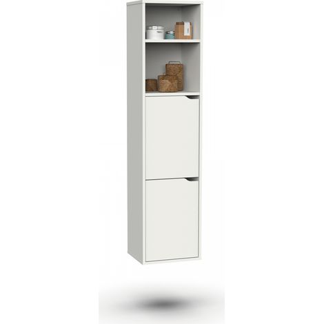 Columna para baño Nadia acabado blanco, 150 cm(alto) 36,5 cm(ancho) 30 cm(largo)