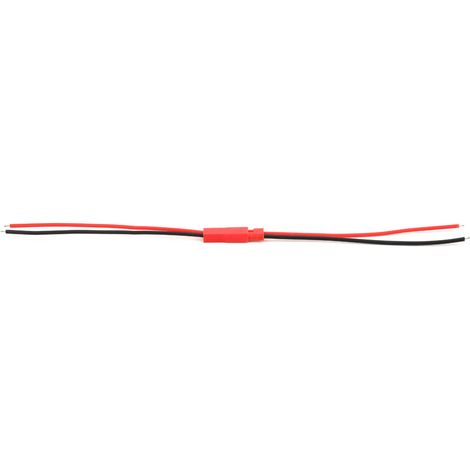 50 Paar Patchkabel, 2-polig, verzinnter Kupferkern, Stecker und Verbinder, rotes Silikon-Jumperkabel, 22 AWG (1/5)