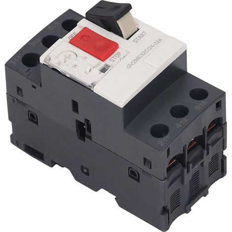 Disjoncteur triphasé pour moteur, bouton de démarrage manuel, démarreur moteur, interrupteur de protection, protection contre les surcharges, montage sur rail, AC690VGV2-ME32C 24-32A (1/5)