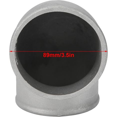 90-Grad-Winkelstück in einem Ladeluftkühler aus Aluminiumguss für Fahrzeugmodifikationen, Turbolader, enges Winkelstück. (1/4)