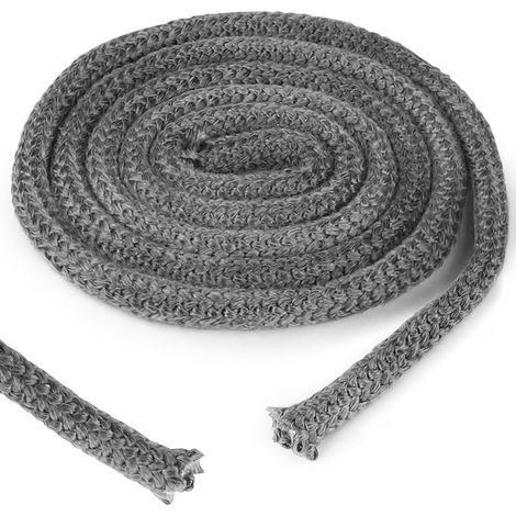 LALAGO 1 pièce Φ16mm x 2,5m Joint en Fibre de Verre, Ruban, Gants, Cordon d’Étanchéité, Joint Tressé pour Insert et Poêle à Bois, Cheminée (1/5)