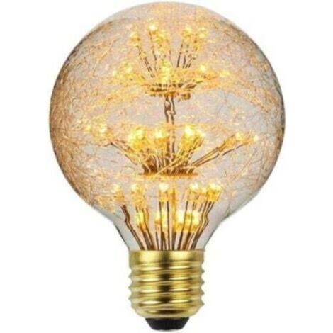 LED-Vintage-Glühbirne RGB Feuerwerk Edison Glühbirne 3W 220/240V E27 Dekorative Glühbirne (G80) [Energieklasse G] (1/4)