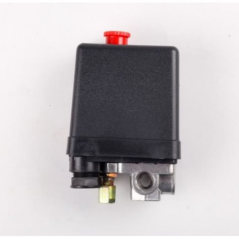 1 Pressostat compresseur air, mécanique membrane, 4 ports femelle, réglable 3-10 bar, IP44, usage industriel