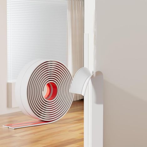 Selbstklebend Kantenschutz Leisten Weiß - Flexible Multifunktion Zierleisten Selbstklebend, 3m X 2cm Weichsockelleiste Für Türen, Fenster, Wände, Küche, Fliesen,Benutzt Für Eckenschutz Kantenschutz (1/5)