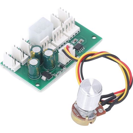 Module de contrôle de vitesse PWM pour boîtier PC avec répartiteur 8 canaux et adaptateur 4 broches 12 V (1/5)