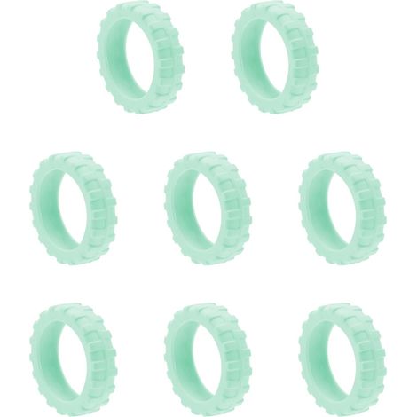 Adatti per ruote di valigie, ruote antiscivolo in silicone antiurto e antirumore, set di 8 protezioni per ruote di valigie in silicone, adatti per ruote di valigie o sedie da ufficio, elastici, silenz