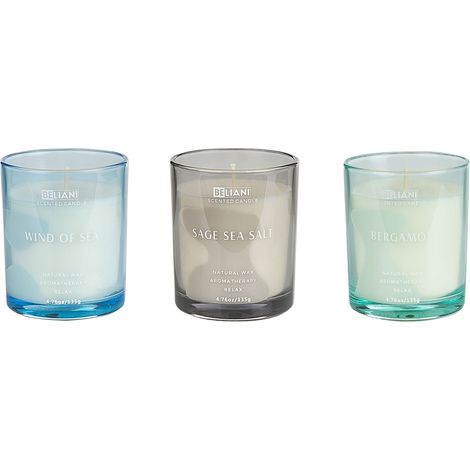 Duftkerzen 3er Set SHEER JOY Sojawachs Frische Note