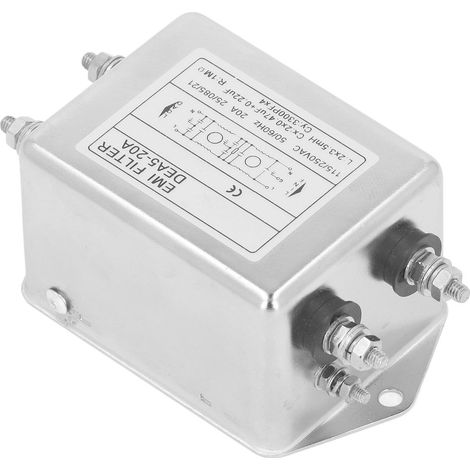 Einphasiger EMI-Interferenzfilter, 115 V/250 V, 50/60 Hz Netzfilter, Rauschunterdrücker (1/5)