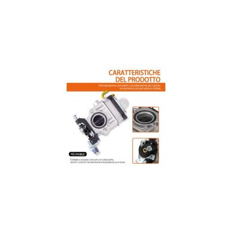 Carburateur pour débroussailleuses 52 cm³, 49 cm³ et 43 cm³. Kit d'accessoires complet inclus. Compatible avec une large gamme de tondeuses, débroussailleuses et tronçonneuses.