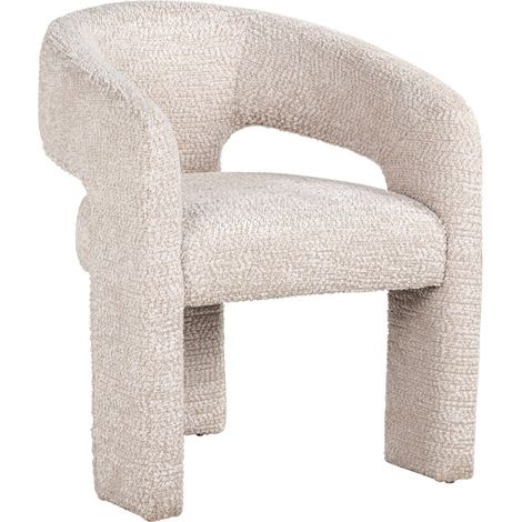 Chaise Belle Crème Confort Ignifuge - Crème doux ignifuge contemporain (1/5)