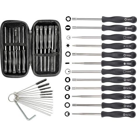 Set de 12 Outils de Réglage de Carburateur Réglage Tronçonneuse Tournevis Reglage Carburateur Tronconneuse 2 Temps Tournevis Pacman/Single D pour Poulan Husq STHIL Débroussailleuse (1/5)