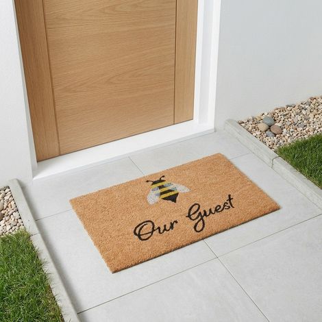 Bee Our Guest Natural Coir Doormat (1/2)