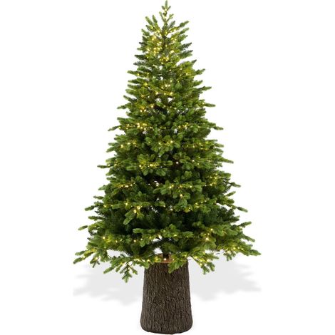 BOP Albero di Natale in PE e PVC, con Luci incorporate e Base Tronco, Borsa Omaggio, Zeus 240 cm (1/4)