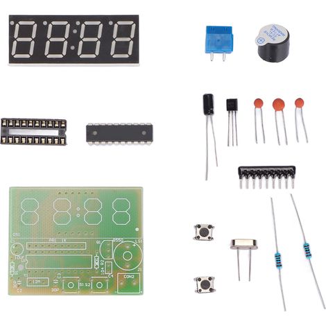 Kit Horloge Numérique 4 Chiffres à Souder avec Correction Seconde pour Écoles (1/5)