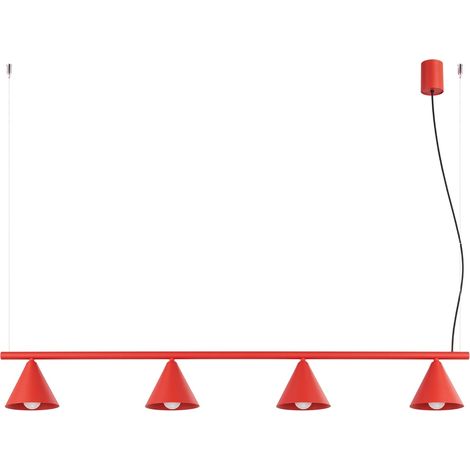 Kronleuchter Nox rot 4xE14 122cm Stahl Sollux (1/5)