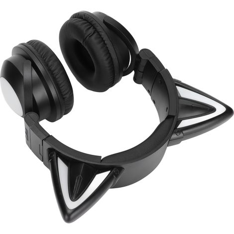 Casque Bluetooth stéréo avec oreilles de chat, microphone et LED LED, un adorable casque pour filles et enfants. (1/5)