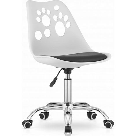 Fauteuil pivotant imprimé - noir et blanc (1/3)