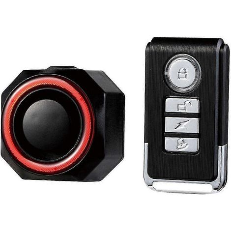 Fahrradalarm mit Fernbedienung, Diebstahlsicherung, USB-aufladbar, inklusive Halterung (1/4)