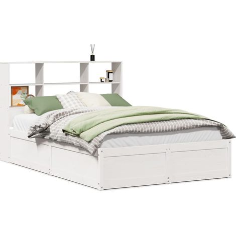 Maison Exclusive - Letto senza Materasso Bianco 140x190 cm Legno Massello di Pino