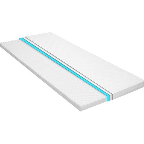 Matratzenauflage 100 x 200 cm Kaltschaum Ei-Profil 6 cm