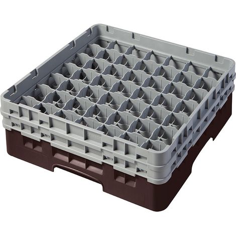 Casiers de lavage - Haut max 13.3 cm - 50 x 50 x 18.4 cm - Brun - Lot de 4 - Cambro