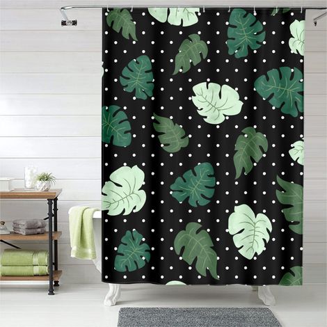 Rideau de douche flamant rose aquarelle romantique, tissu imperméable, 150x180 cm (1/5)