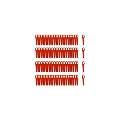 100pcs Lames en Plastique Coupe,Lames en Plastique de Rechange,Lames de Tondeuse en Plastique,Coupe-bordure en Plastique,Pelouse Tondeuse Accessoires pour Jardin (rouge) (1/5)