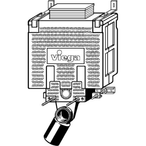 Viega Mono Unterputzspülkasten 460525 WC Vorwandblock, aus Kunststoff zitrogelb