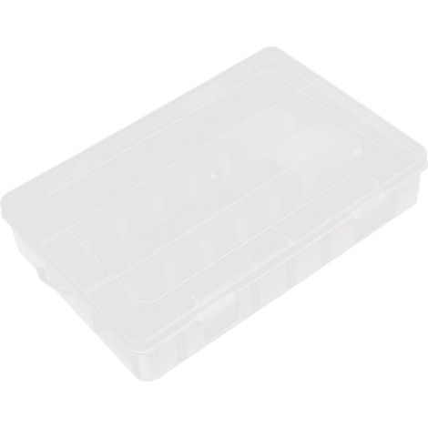 Klarer weißer Kunststoff 12 abnehmbare Steckplätze Mini - Composants Aufbewahrungsbox (a183f7608c7f2