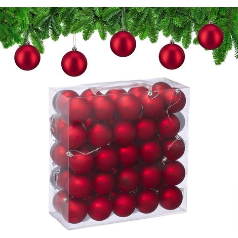 Matte Christmas Baubles Set, 50 Pieces (1/5)