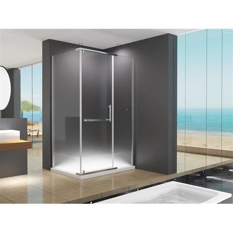Glaswerk Westfalen - Boxdoccia angolare Clara 100x90x195 cm, finitura satinata, ingresso laterale (1/5)