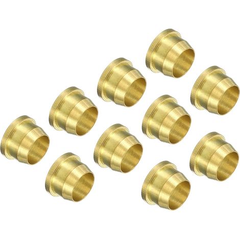 6mm Tube OD Laiton Compression Manchons Embouts 10 Paquet (1/5)