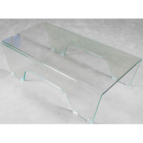 Table basse design verre trempé Gladisse 120cm
