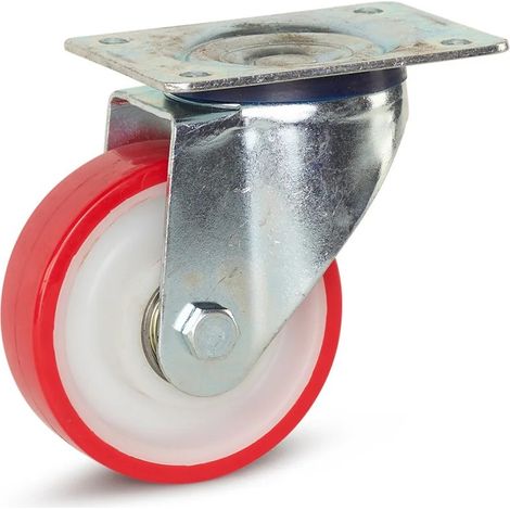 Roulette pivotante - MESO - PU - Platine - 125mm - 270kg (1/2)