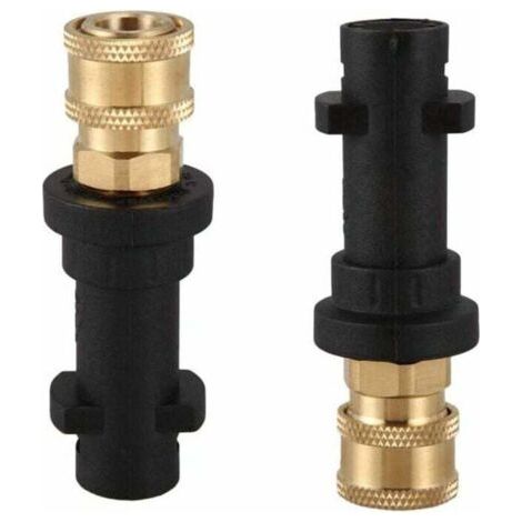 2PCS Adaptateur pour pistolet de lavage sous pression. pour raccord rapide 1/4'' Compatible avec les nettoyeurs haute pression Karcher/Kärcher K Series K2. K3. K4. K5. K6. K7 (1/5)