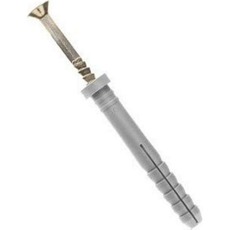 Ram - Cheville Tête Plate avec Clou-Vis TF, 6mm x 40mm, Seau de 200