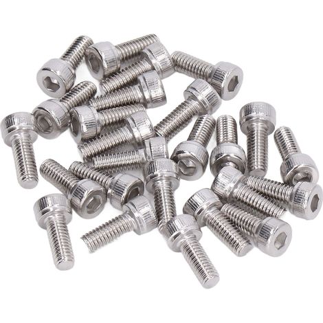 Verzinkte Metallschrauben, Packung mit 100 Stück, Sechskant-Zylinderkopf M4x0,7 mm, robuste Industriebefestigung, Schraubensatz für die Montage. (1/5)