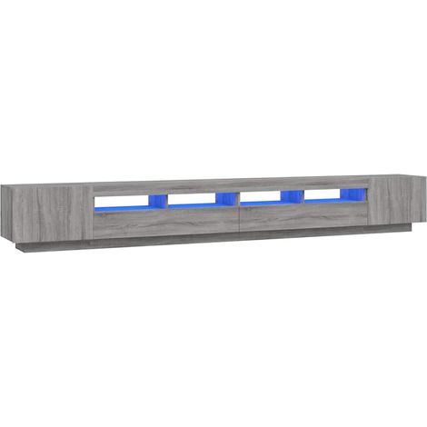 Maison Exclusive - 3-tlg. TV-Schrank-Set LED-Leuchten Grau Sonoma (1/5)