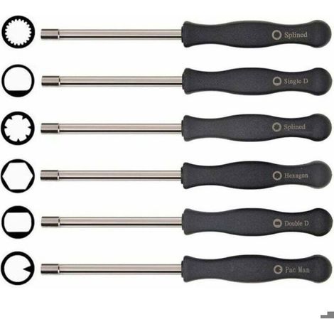 Jeu Tournevis Réglage Carburateur - 6 Pièces - Pour Tronçonneuse Débroussailleuse Coupe-Bordure - 1 Set (1/4)