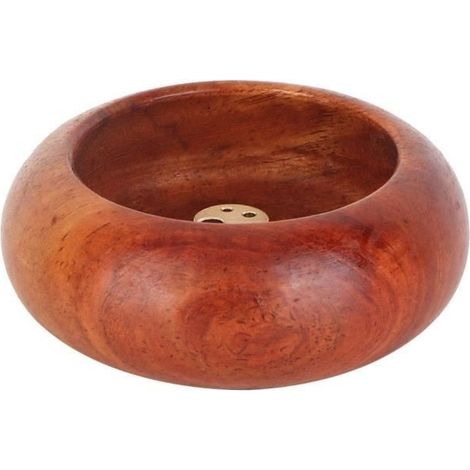 Porte-encens Mini bâton d'encens rond - Bois de rose - Style traditionnel - Pratique (1/4)