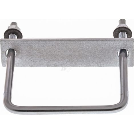 Poignée de levage pour grilles – Étrier 110x120x8mm – Barres rondes en acier 8mm – Plaque 130x30x5mm