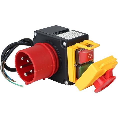 400V 3-Phase Socket Machine Switch with 80cm Cable, Phase Inverter and Magnetic Emergency Stop Switch Compatible KOA7 (1/5)