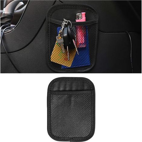 Adhésif Solide Filet de Rangement pour Téléphone de Portable à L'arrière du Siège La Voiture, Sac en Filet Universel pour Dossier de Siège, Organisateur de Poche en Maille de Voiture(Petit)