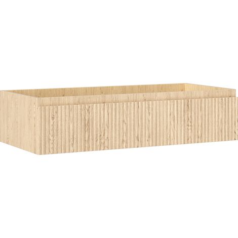 Mexen Rivel Badezimmerschrank unter dem Waschbecken 100 cm, 1 Schublade, geriffelt, Eiche - 91A20-10023-1-BF81